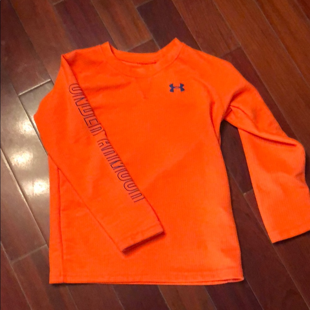 Boys Thermal Under Armour Shirt LS Size 4 Orange